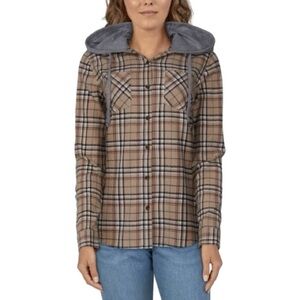 Natural Reflections Hooded Flannel Shirt L